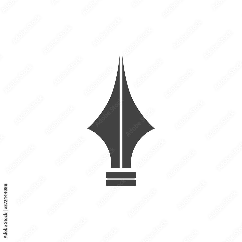 Fountain pen icon, logo, vector illustration isolated on white background Fountain pen icon, logo, vector illustration isolated on white background