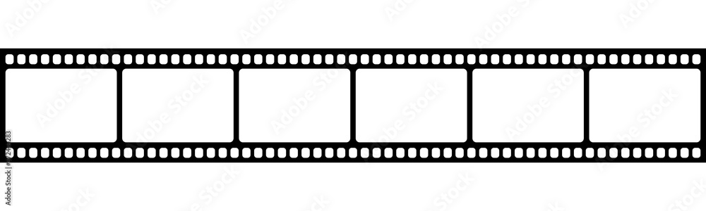 blank film strip. Vector illustration isolated on white background