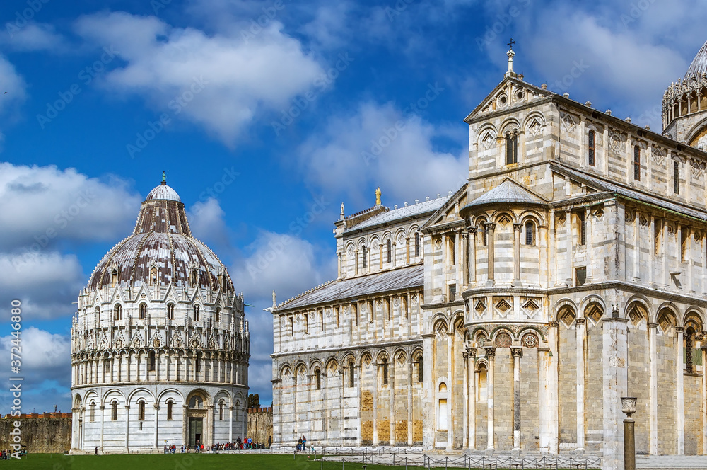 Pisa Baptistry and cathedral, Italy