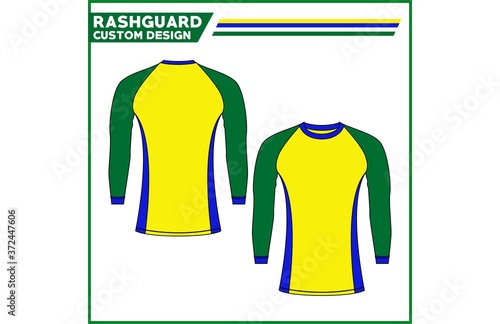 Rash Guard Custom Design Brazil Color
