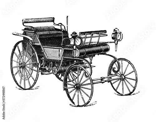 Wallpaper Mural Electric car with a Demler engine in the old book Big Encyclopedia, vol. 1, S. Petersburg, 1904 Torontodigital.ca