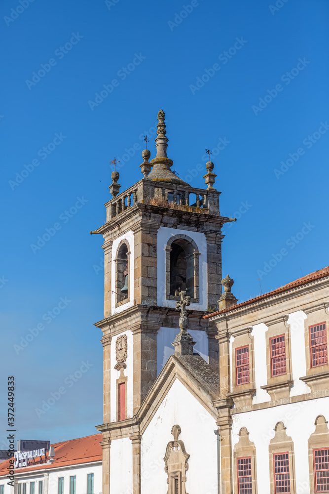 View of a tower bell at the Vila Real Cathedral Cathedral, in Vila Real Downtown View of a tower bell at the Vila Real Cathedral Cathedral, in Vila Real Downtown