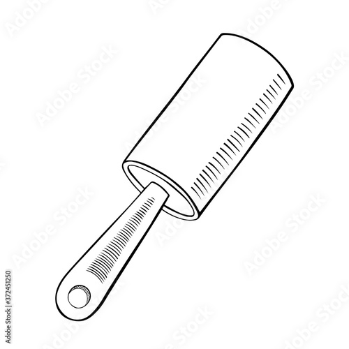 LINT ROLLER engraving style vector illusnration
