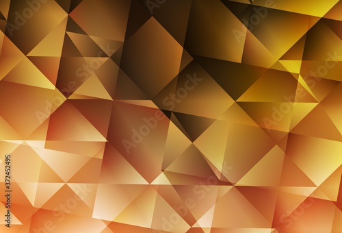 Light Orange vector triangle mosaic background.