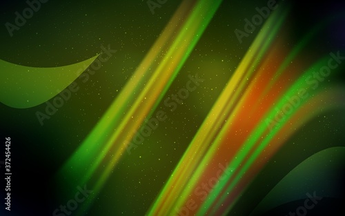 Dark Green, Yellow vector background with galaxy stars. Modern abstract illustration with Big Dipper stars. Pattern for futuristic ad, booklets.