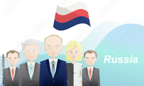 ロシアの政治家集合イラスト
