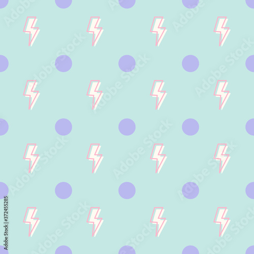 seamless repeat pattern with lightning  elements