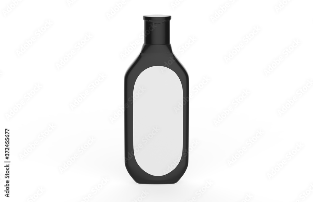 plastic Shampoo Bottle With Flip-Top Lid. Mock Up Template For Your Design. 3d illustration. plastic Shampoo Bottle With Flip-Top Lid. Mock Up Template For Your Design. 3d illustration.