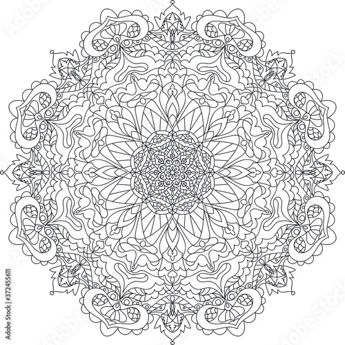 Coloring book for adults antistress / Mandala / Oriental drawing / Zentangle 