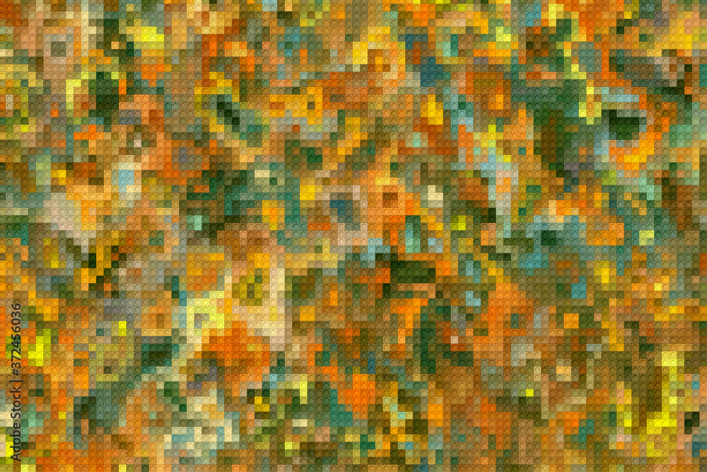 Fototapeta premium Colorful geometric pattern with different shapes