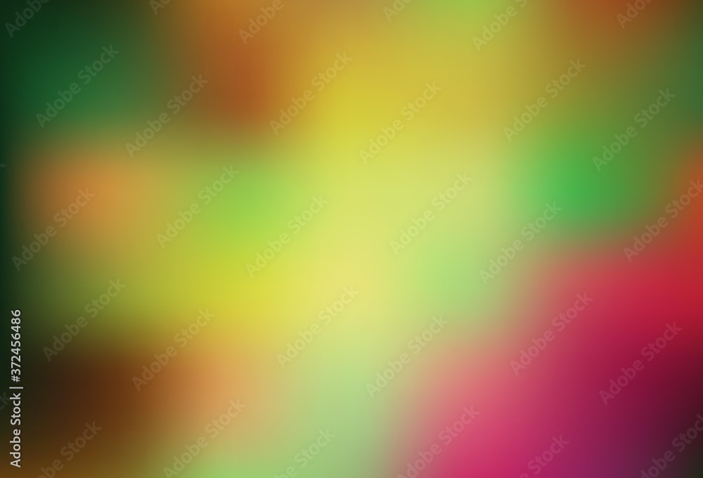 Dark Green, Yellow vector blurred shine abstract template. Dark Green, Yellow vector blurred shine abstract template.