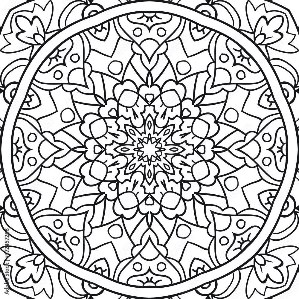 Coloring book for adults antistress / Mandala / Oriental drawing / Zentangle	

