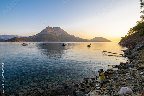 Fototapeta Naklejka Na Ścianę i Meble -  Adrasan coastal view in Antalya Province in Turkey