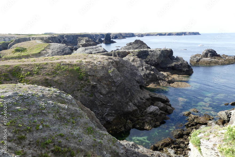 coast of the river in Belle-Île 