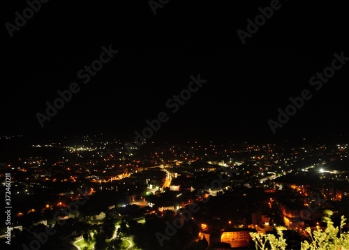  top view of the night city