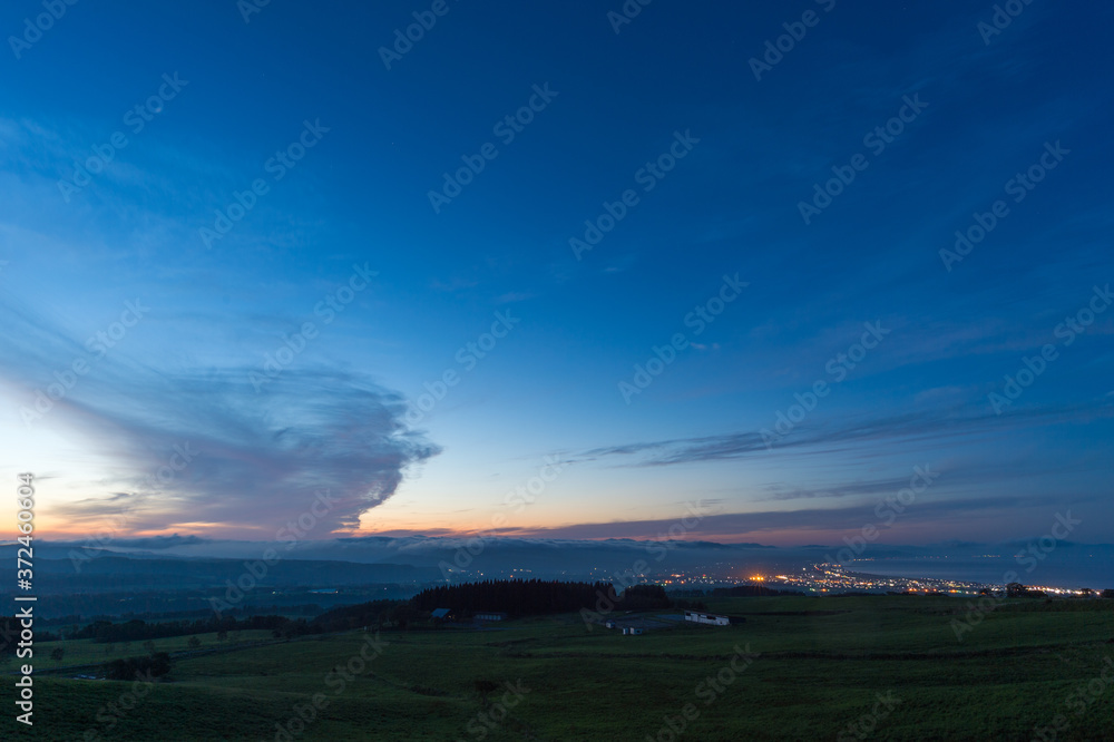 八雲町の日の入り