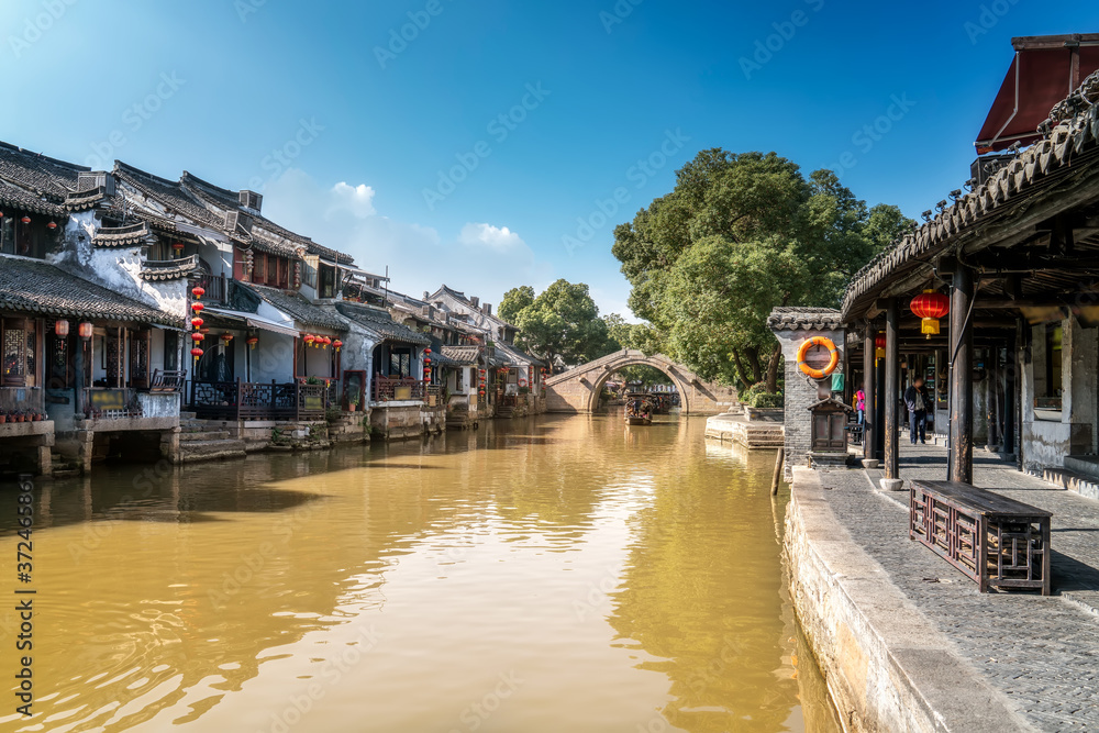 Houses and rivers in Xitang ancient town