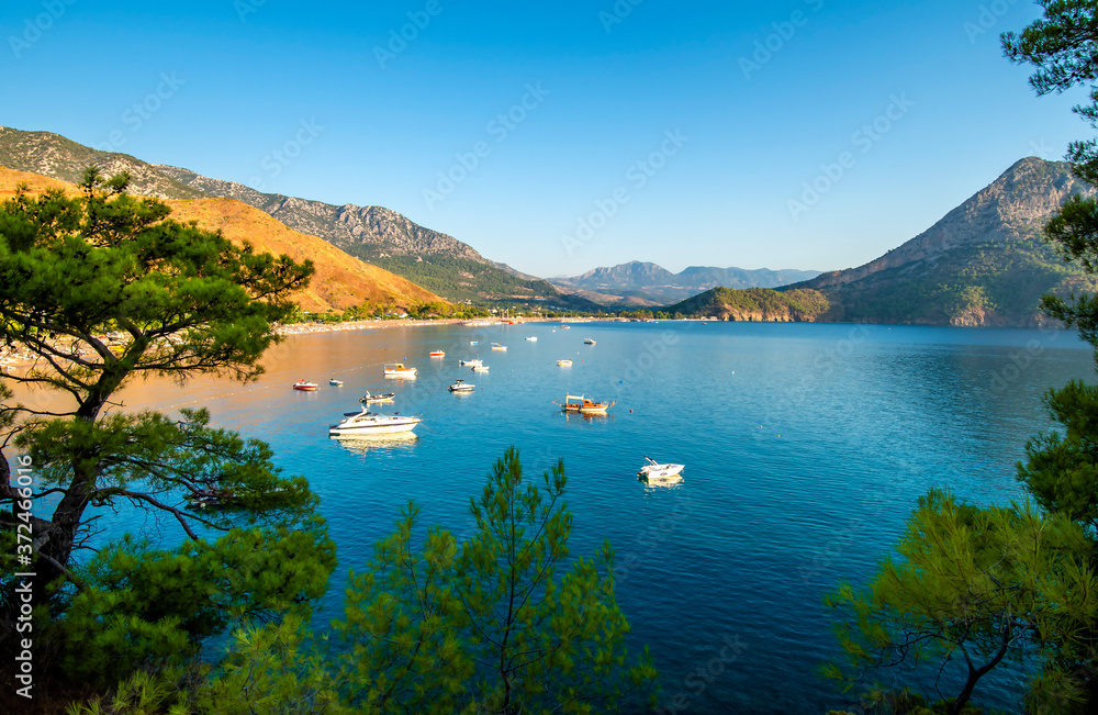 Adrasan coastal view in Antalya Province in Turkey