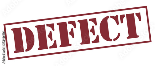 Defect Vector stamp. White isolated