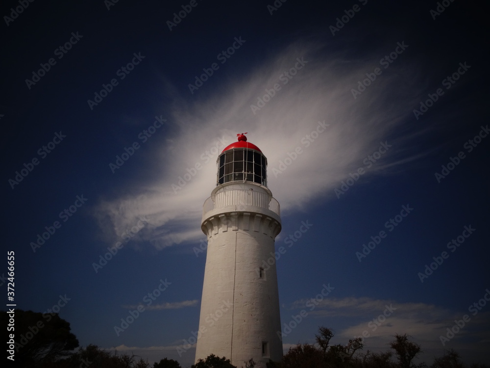 lighthouse and cloud 
