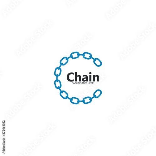 chain logo template vector icon illustration