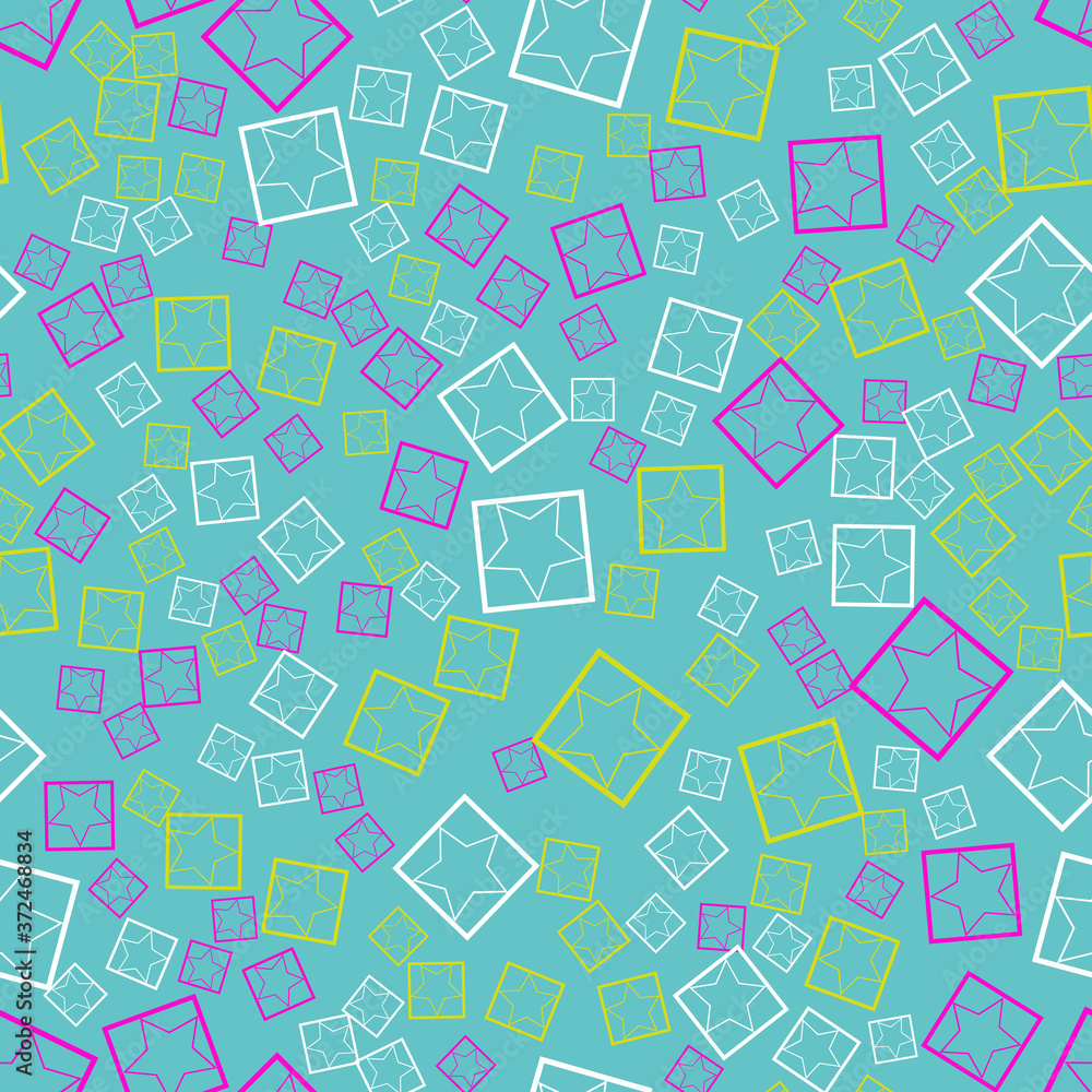 Colorful pattern with different shapes objects. Texture background for textile, print, paper, fabric background, wallpaper Colorful pattern with different shapes objects. Texture background for textile, print, paper, fabric background, wallpaper