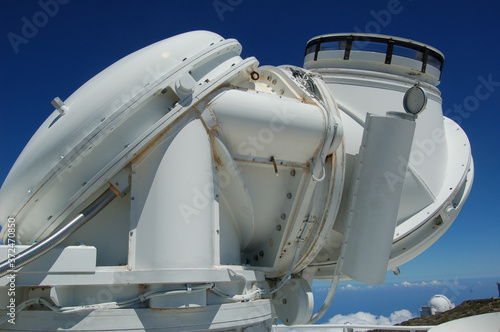 Mirrors and lenses at the top of the Swedish Solar telescope, Roque de los Muchachos, La Palma