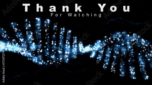 abstract Thank you animated background