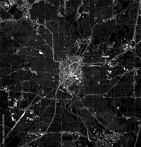 map of the city of San Antonio, Texas, USA