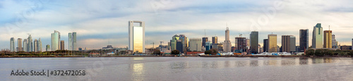 Buenos Aires  Argentina  Puerto Madero at sunset  a redeveloped old harbour with old details and new buildings