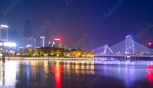 Night view of Ningbo City © 昊 周