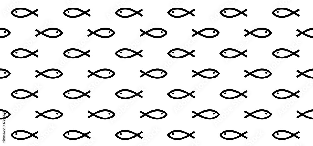 Fish seamless background sign. Vector fishes patren icon Fish seamless background sign. Vector fishes patren icon