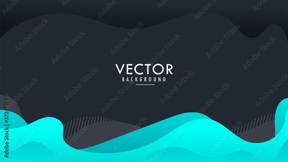 Cyan Liquid, Fluid, Wavy, Wave Abstract Background Wallpaper With Blank Space. Light Blue Cyan Black. EPS10 Design Vector Graphic Cyan Liquid, Fluid, Wavy, Wave Abstract Background Wallpaper With Blank Space. Light Blue Cyan Black. EPS10 Design Vector Graphic