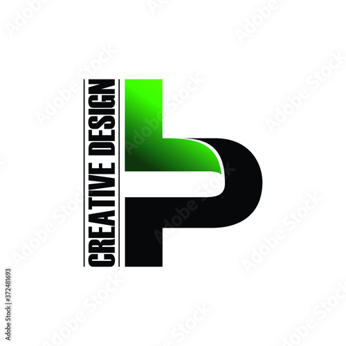Letter LP modern simple logo design