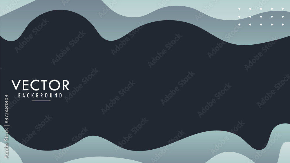 Wavy, Wave, Liquid, Fluid Vector Abstract Background Wallpaper Light Gradient Gray Design With Blank Space