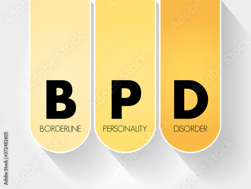 BPD - Borderline Personality Disorder acronym, medical concept background