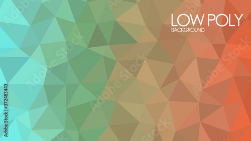 low poly crystal glass rainbow gradient abstract background wallpaper vector graphic design