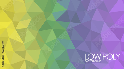 low poly crystal glass rainbow gradient abstract background wallpaper vector graphic design