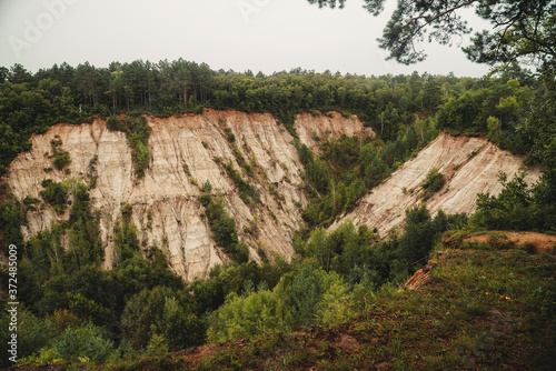 Picturesque mountain landscape. Cloudy rainy day