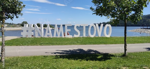 View of the recreational zone in the town of Namestovo in Slovakia photo