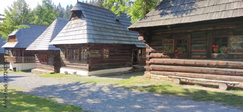 A view of the Museum of the Orava village in the village of Zuberec in Slovakia photo