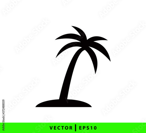 Palm icon vector logo design template flat style