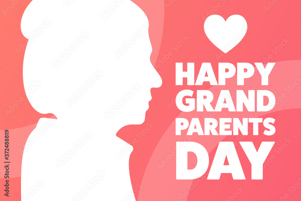 National Grandparents Day. Holiday concept. Template for background, banner, card, poster with text inscription. Vector EPS10 illustration.