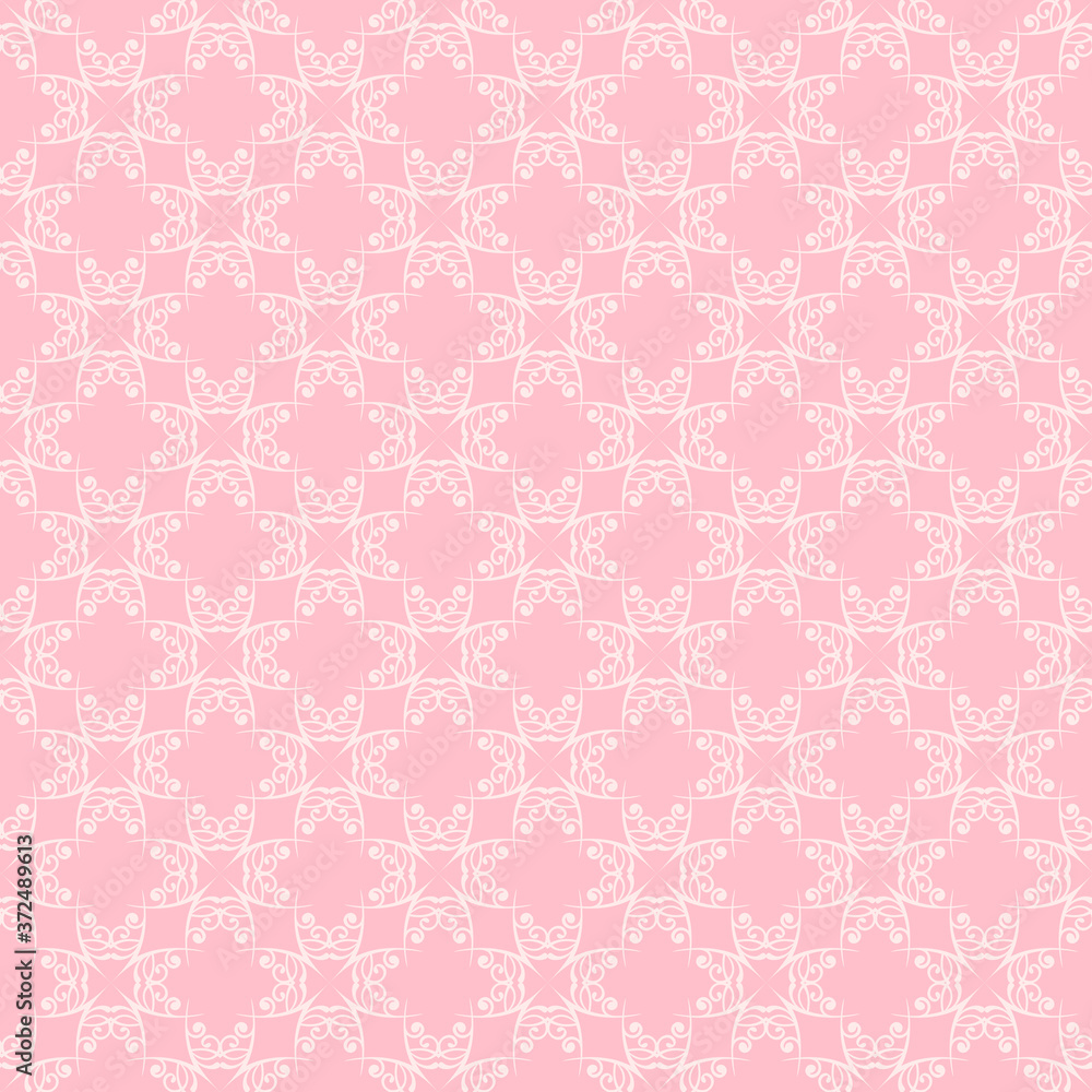 Beautiful pink background pattern. Wallpaper texture. Floral pattern for your design. Vector background image