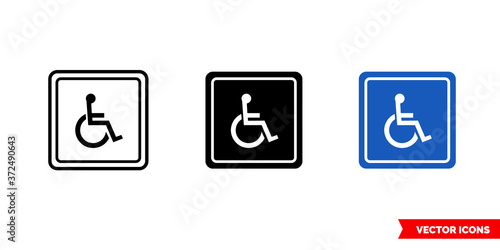 Invalid symbol icon of 3 types color, black and white, outline. Isolated vector sign symbol.