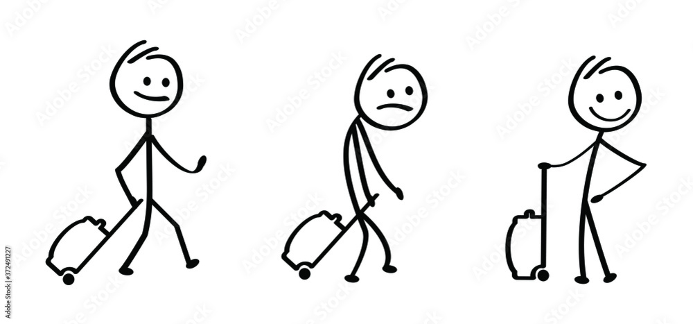 Moonwalk stick figure emoticon