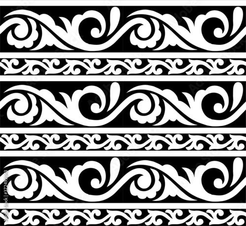 set of black and white borders