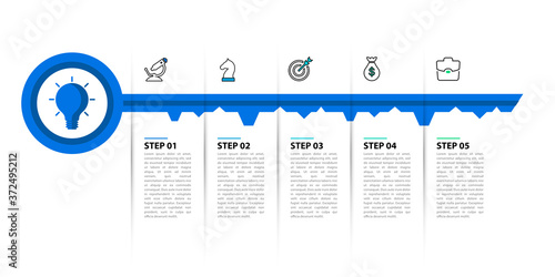 Infographic design template. Creative concept with 5 steps