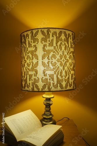 Warm Ligh Table Lamp with Open Book