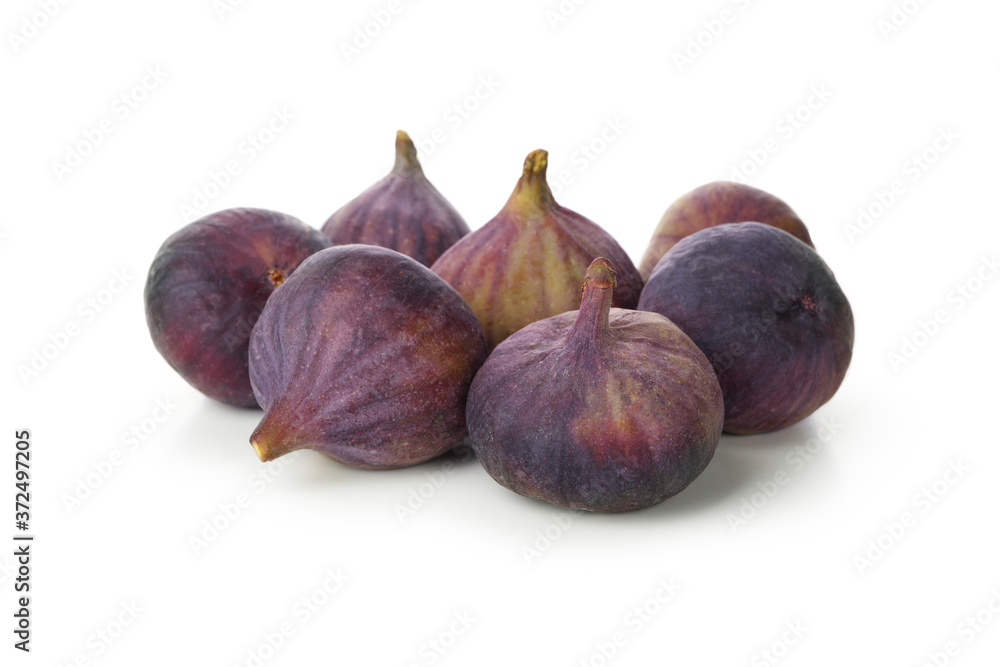 Fresh fig fruits isolated on white background
